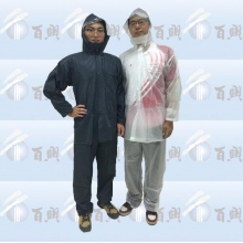 专业出口日本100%纯PVC套装雨衣（环保面料）